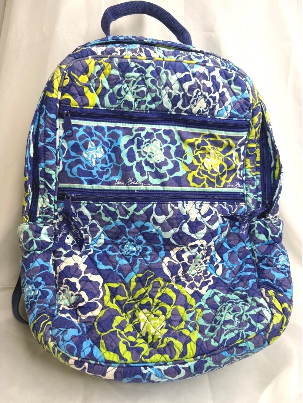 Vera Bradley Katalina Blues Large Tech Backpack Retired Pattern